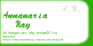 annamaria may business card